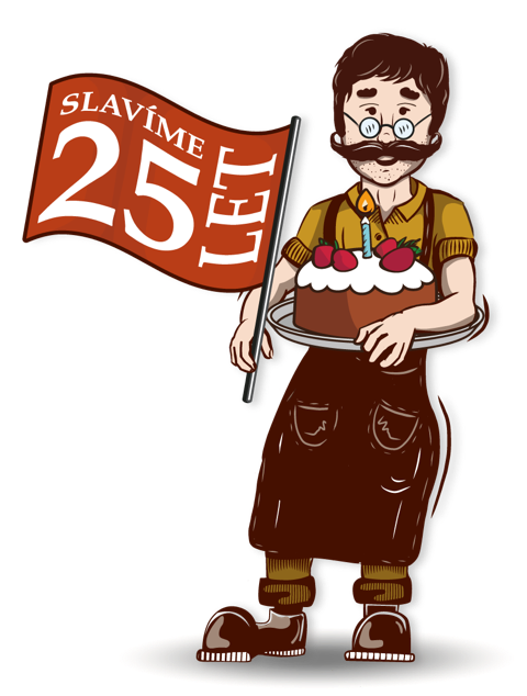 Ota s vlajkou 25let